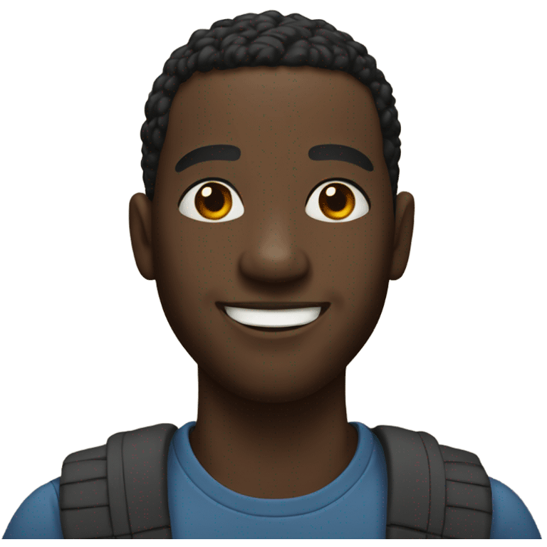 Black man smiling emoji