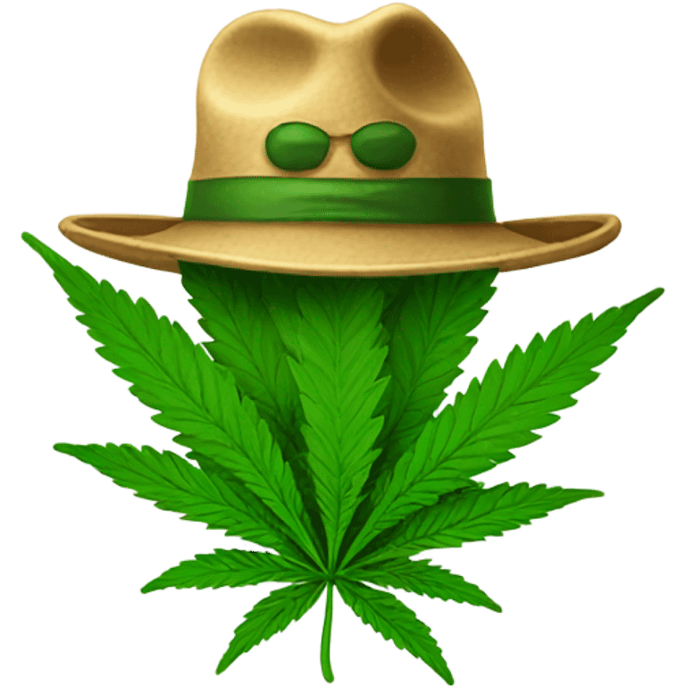 Weed with hat  emoji