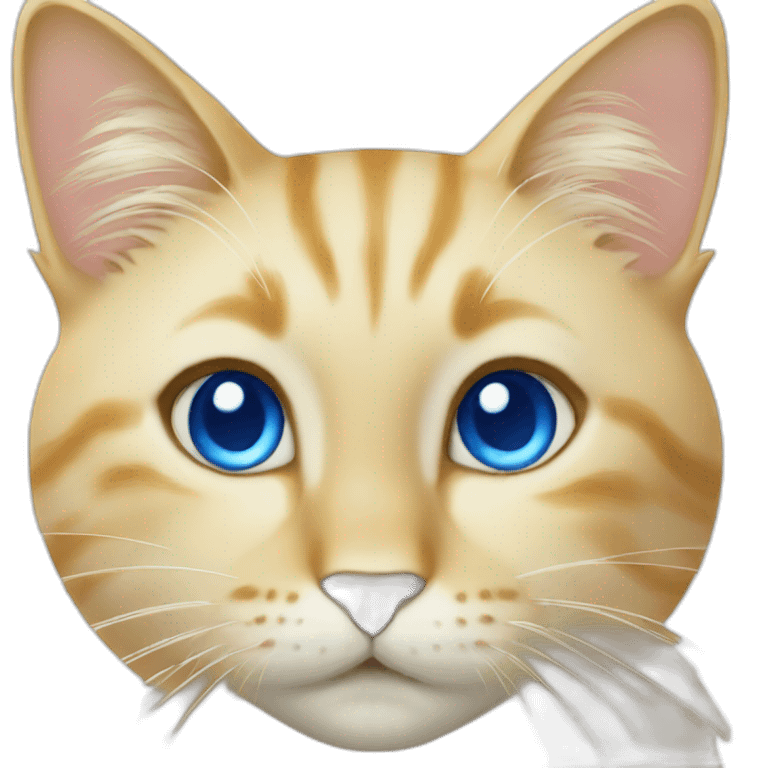 tall blond cat with blue eyes emoji