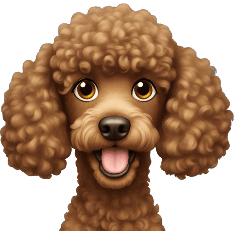 brown poodle emoji