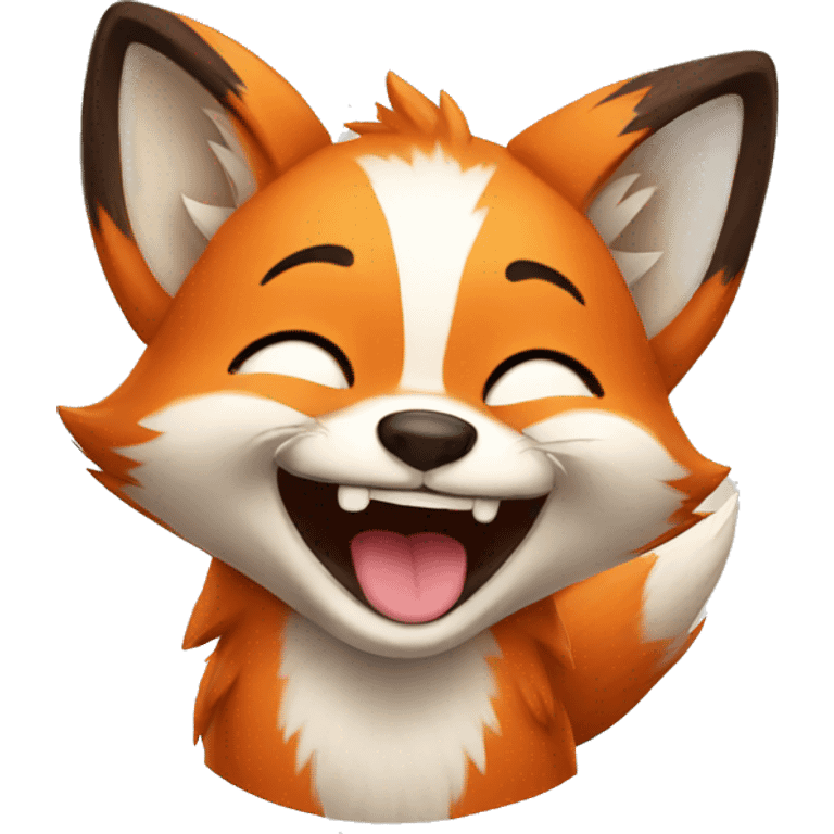 little fox laughs emoji