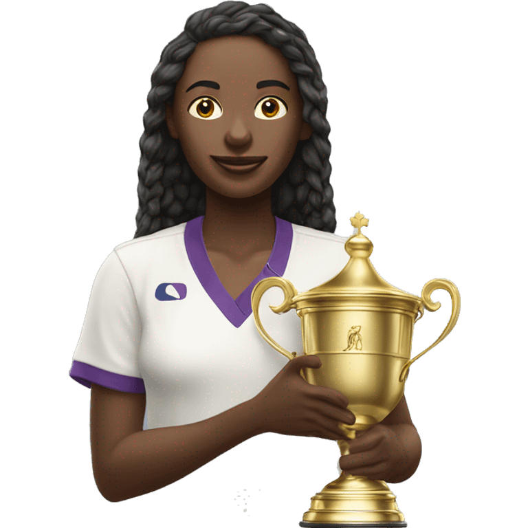 Women’s Wimbledon trophy noirette emoji