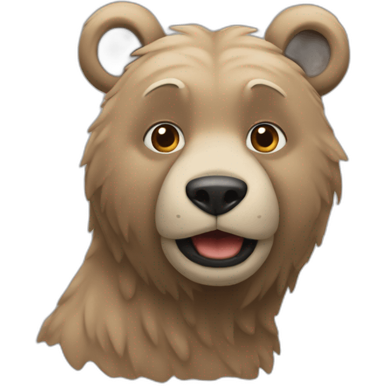 Potin qui se bat qu’intrépide un ours emoji