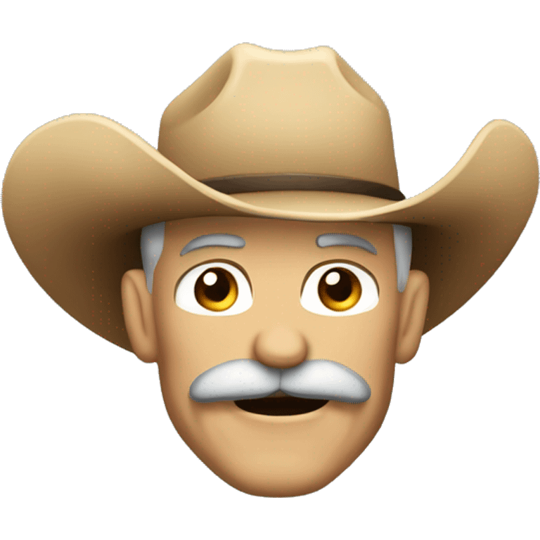 old muscular cowboy with a mustache emoji