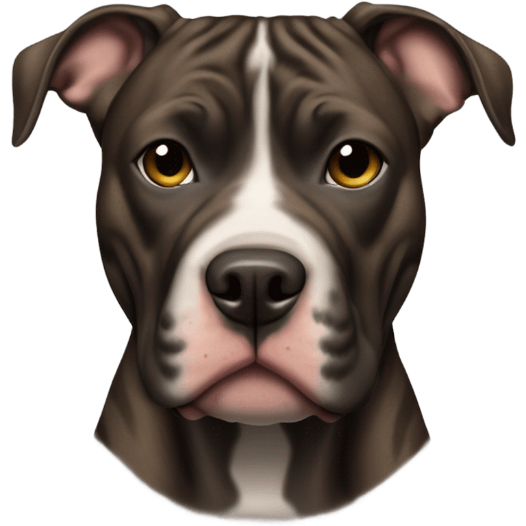 American pitbull terrier dark brindle emoji