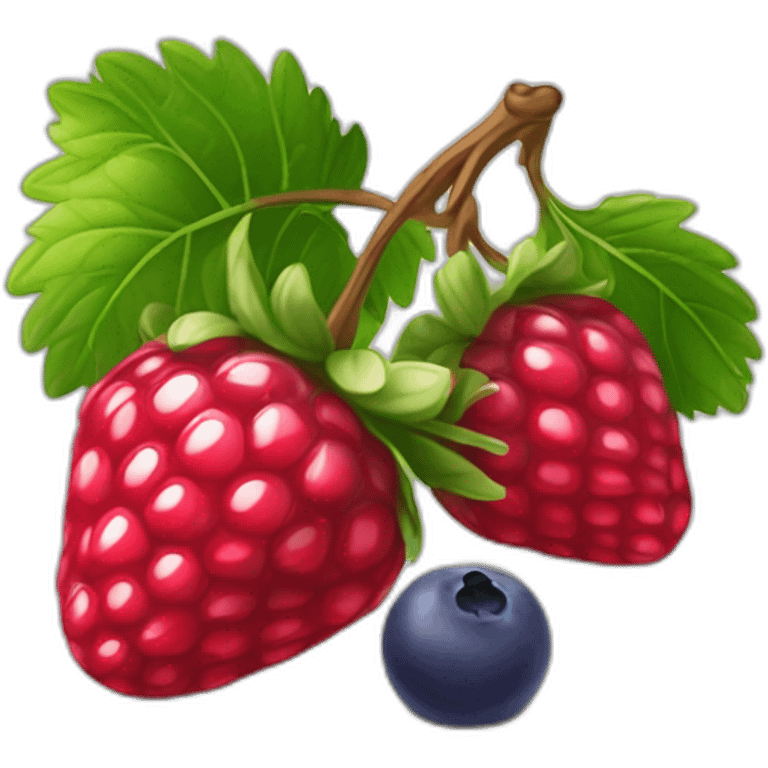 Fraise framboise myrtille emoji