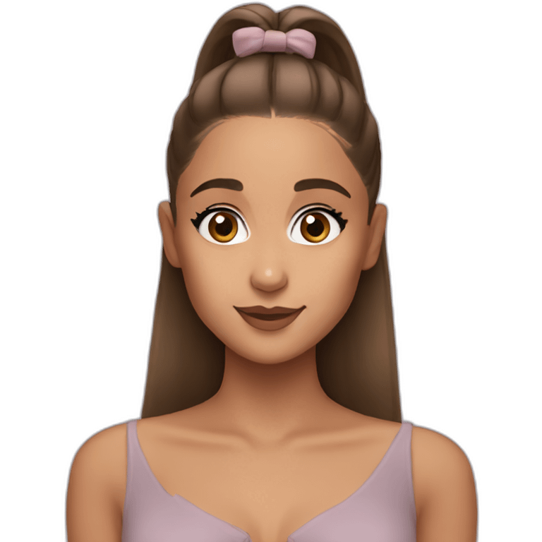 front facing ariana grande emoji