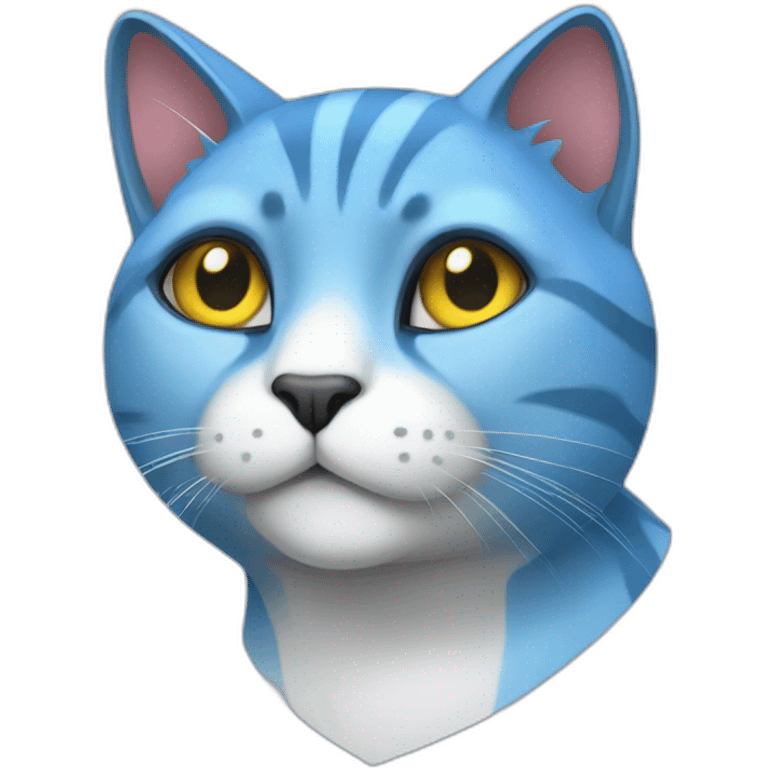 crypto blue cat  emoji