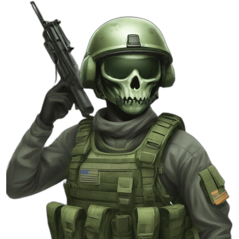 ghost call of duty green emoji