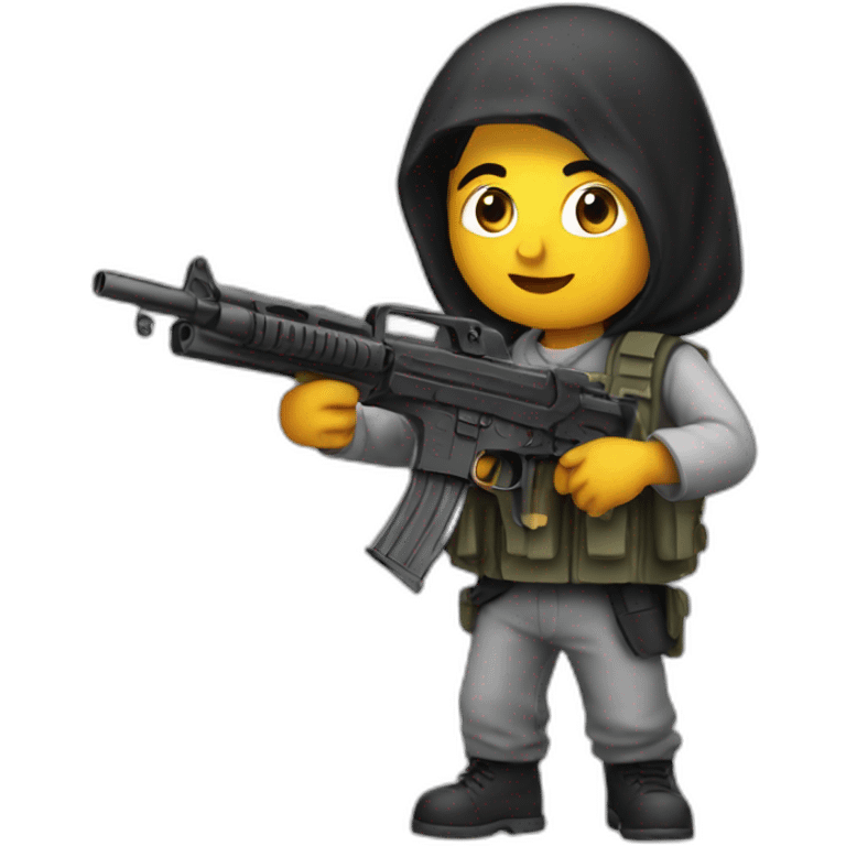 Palestinian with gun emoji