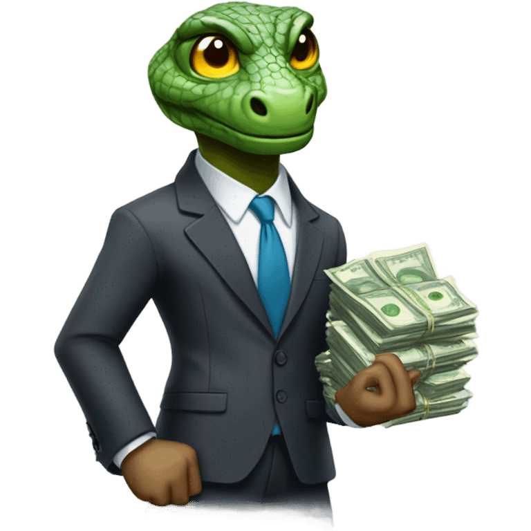 capitalist reptilian banker emoji