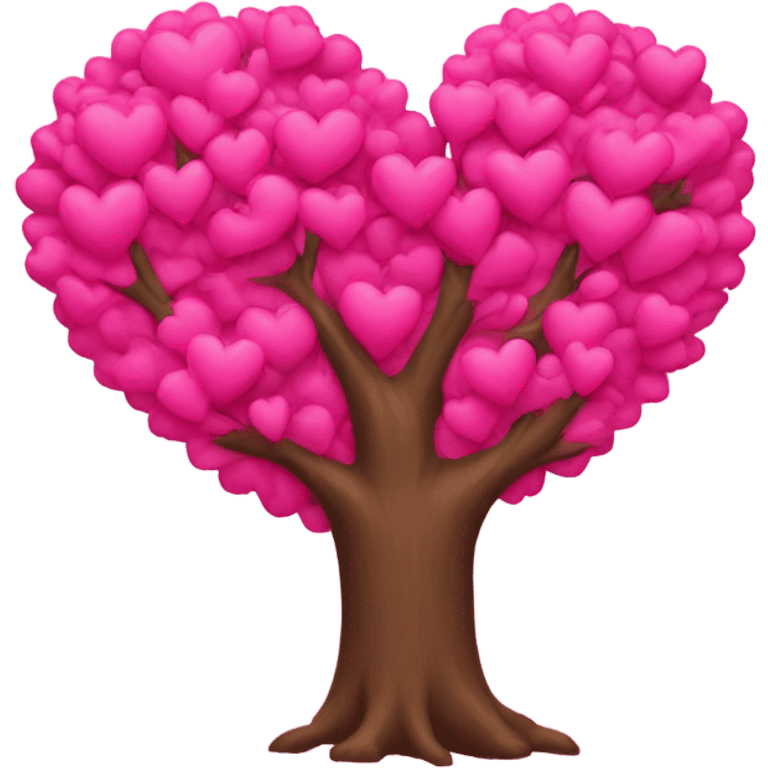 pink love tree emoji