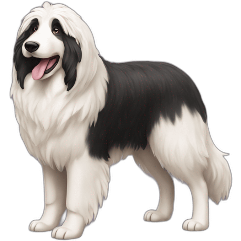 Dog old engliish sheepdog full-height emoji