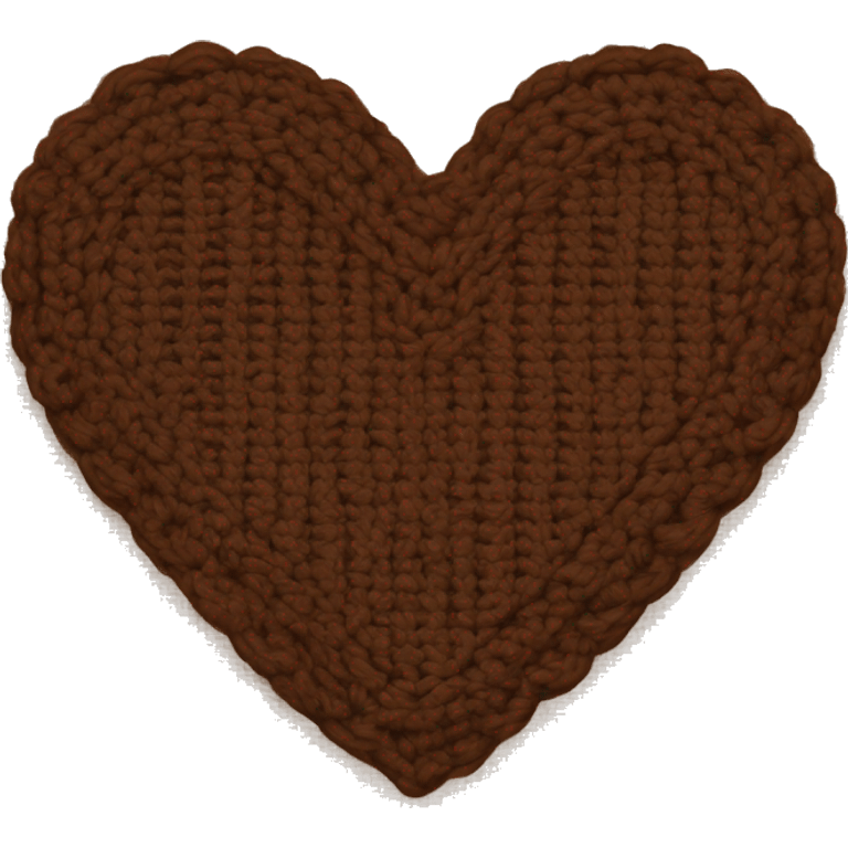 brown crochet heart emoji