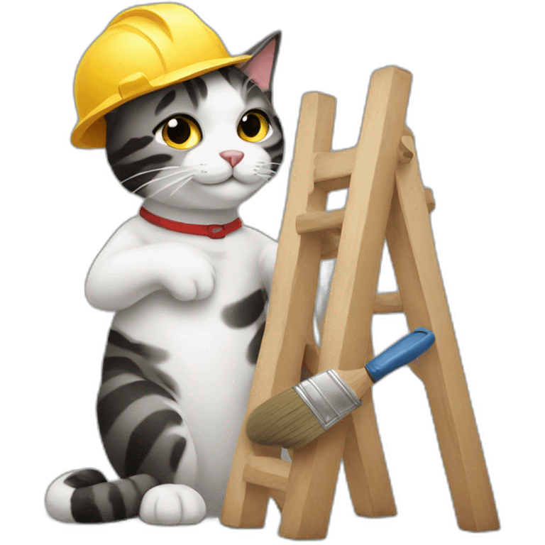 cat painter emoji