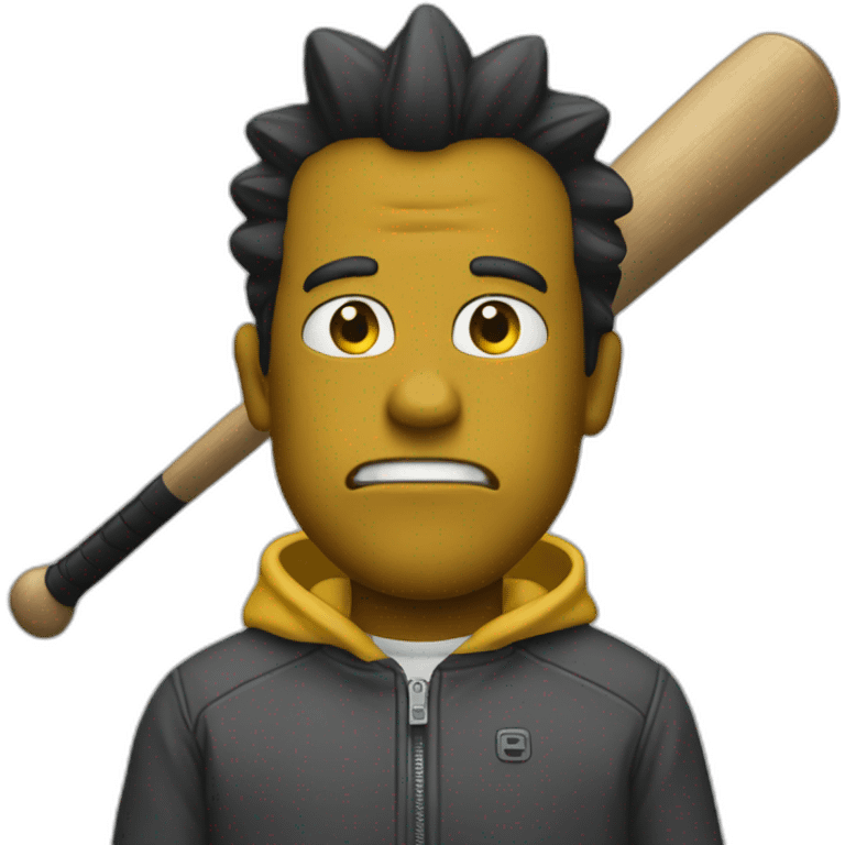 bart simsons with bat emoji