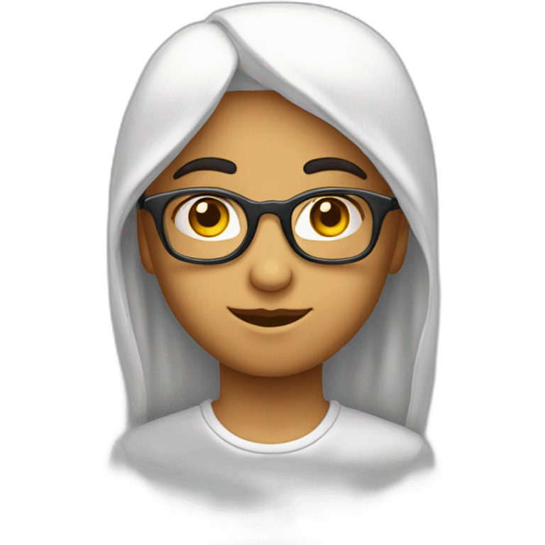 enfant arabe avec des lunettes emoji