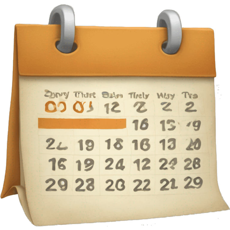 calendar October 22  emoji