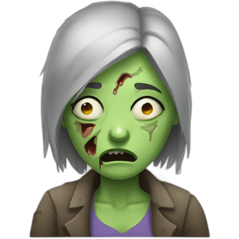 sleepy zombie woman emoji