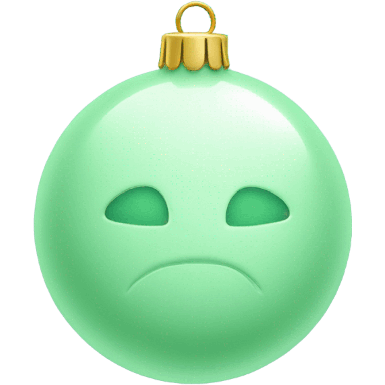 Pastel Green ornament with winter pin  emoji