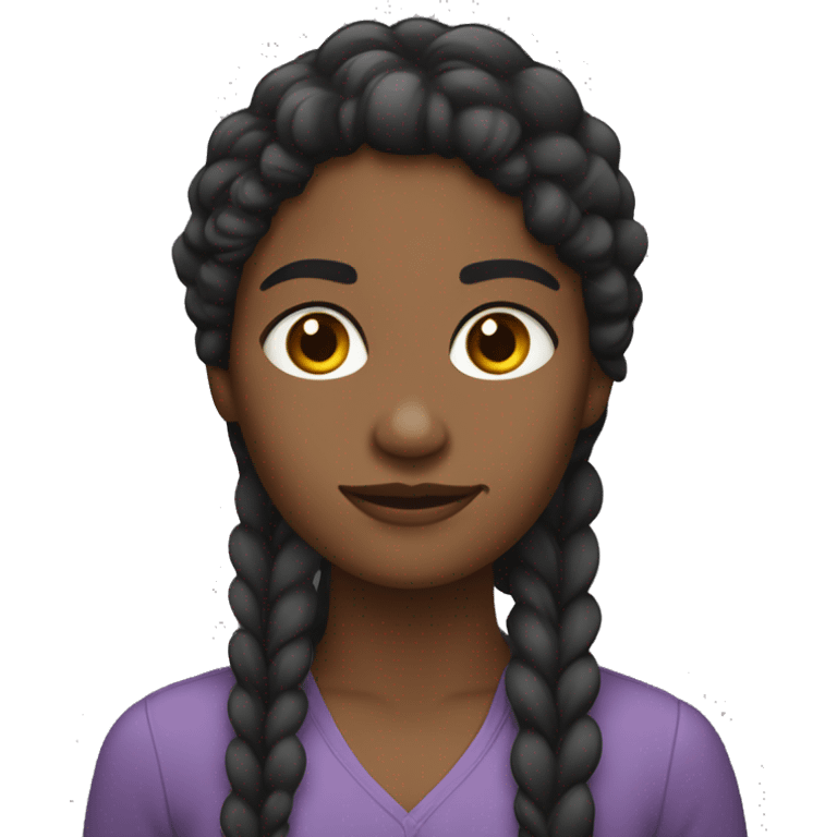 mujer pelo negro largo, piel morena aro en la nariz  emoji