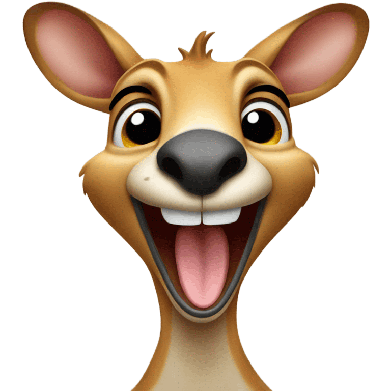 Kangaroo laughing hard at someone  emoji