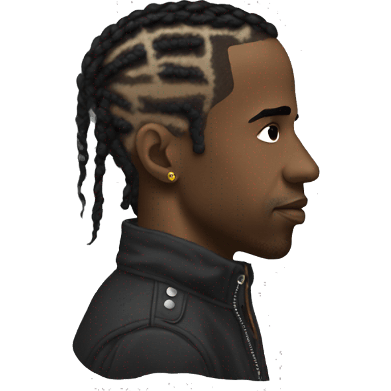 Travis Scott side view with emoji