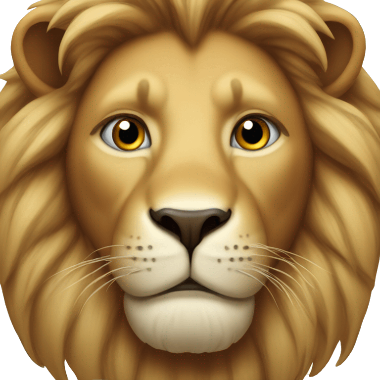 lion face, deep glance emoji