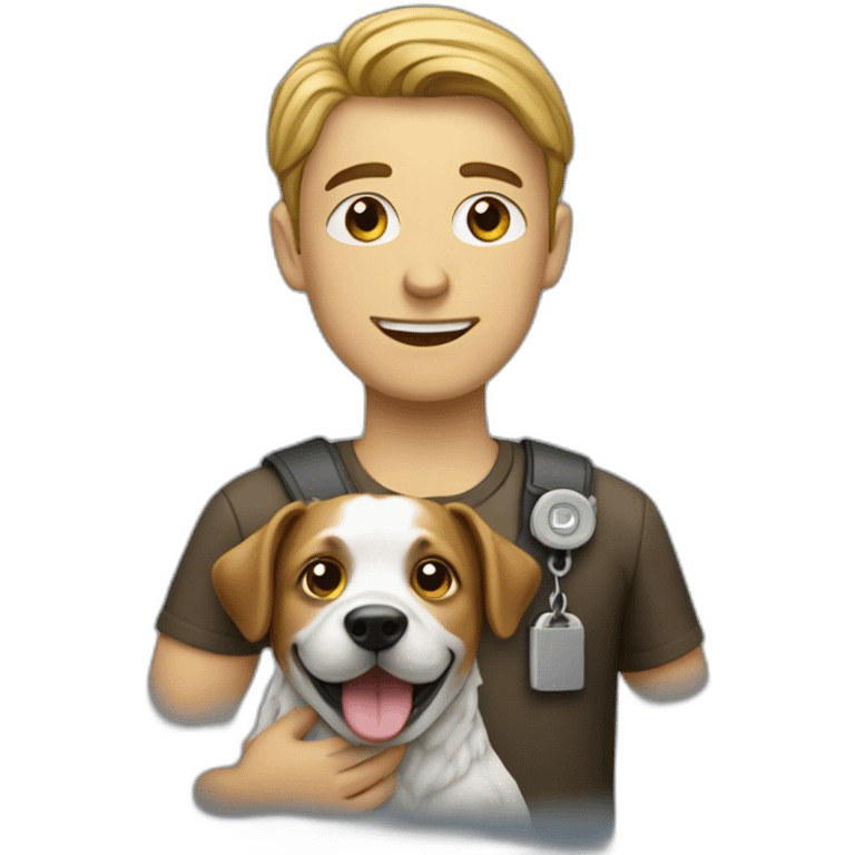 IT employee with dog emoji