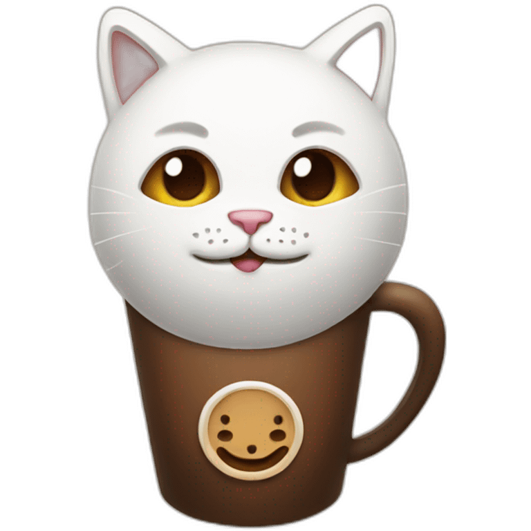 Coffee cat emoji