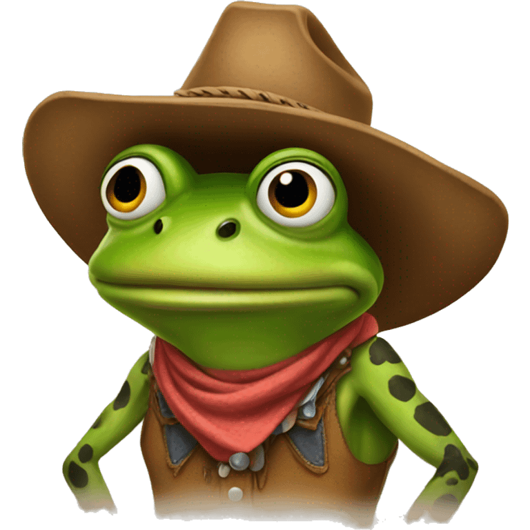 Cowboy frog emoji