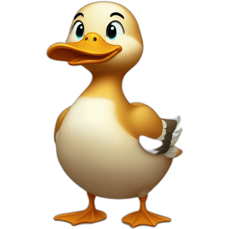 Muscular duck emoji