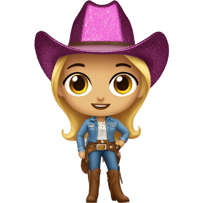 Glitter cowgirl emoji