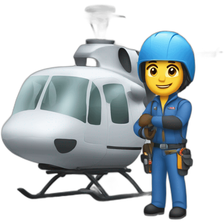 Motorman fixing the Helicopter emoji