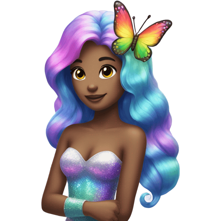 rainbow unicorn horned sparkling butterfly mermaid  emoji