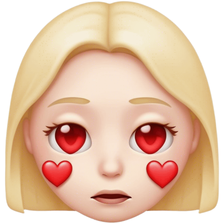 emoji with heart eyes but sad  emoji