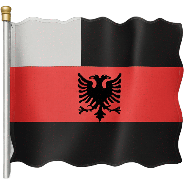 Albanian flag with a price tag emoji