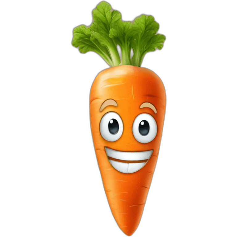 a happy smiling carrot emoji