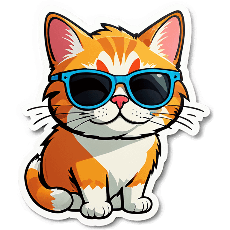 Cat with sunglasses emoji