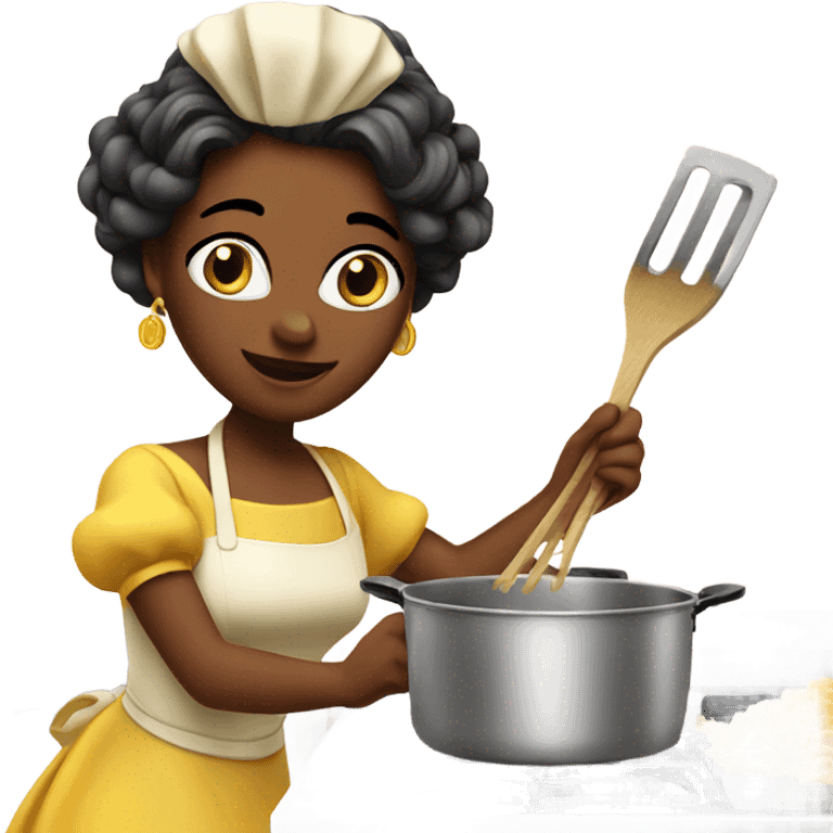 Princess cooking pasta emoji