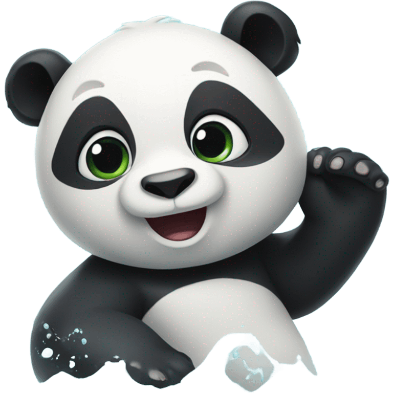 Panda nadando emoji