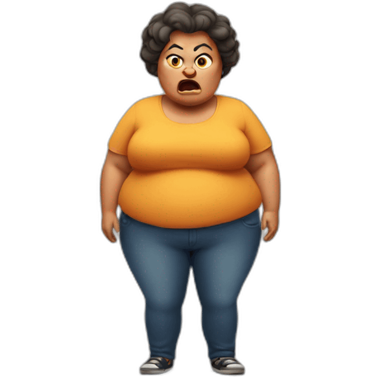 angry fat aunt emoji