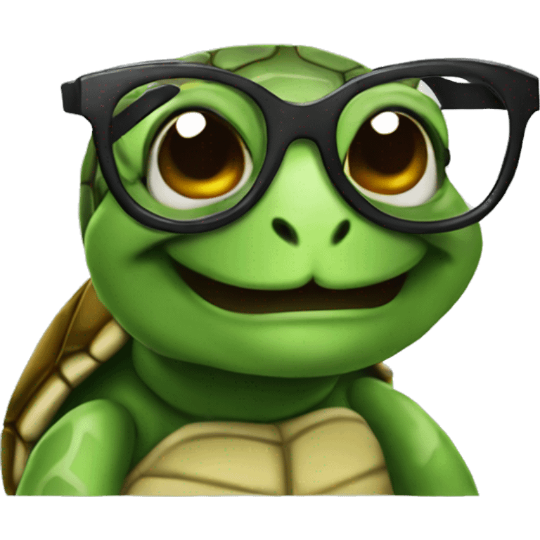 turtle with glasses emoji