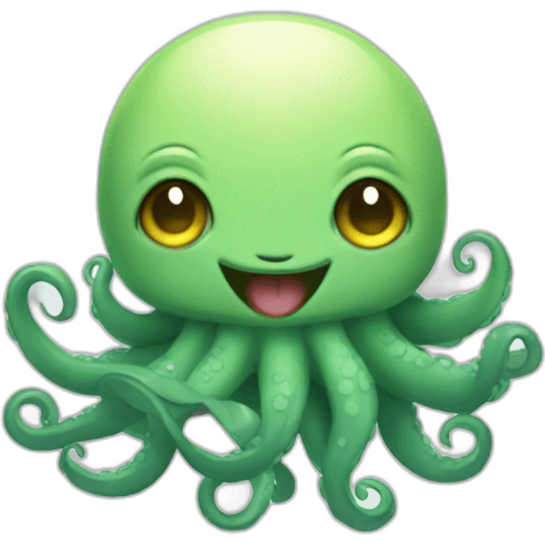 cute kraken cute face zen emoji