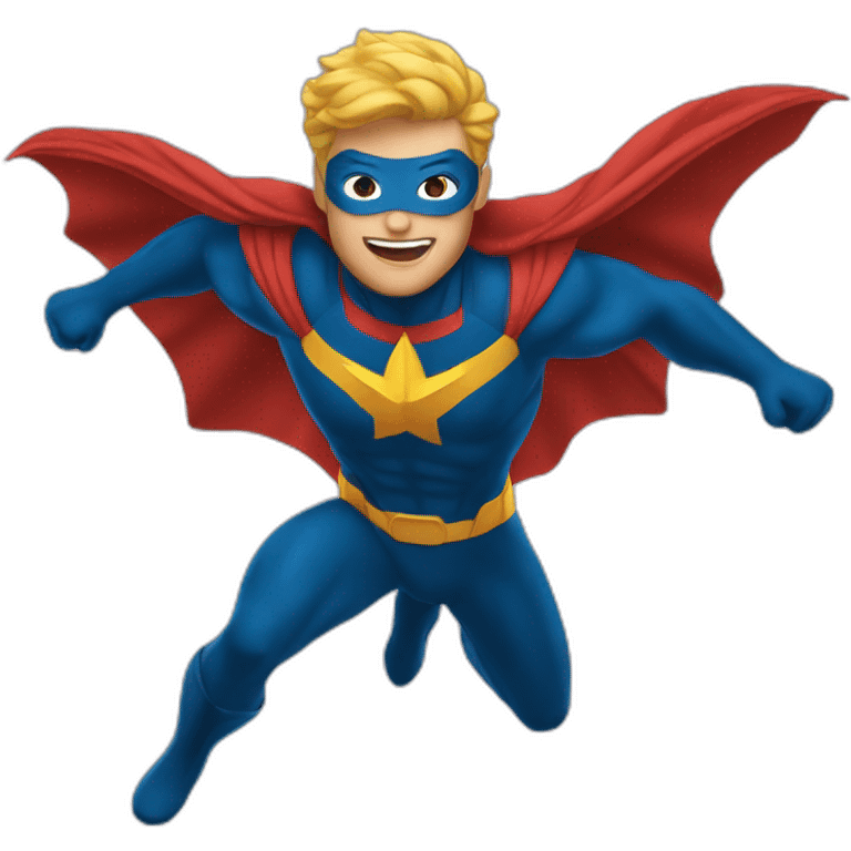 Superhero flying emoji