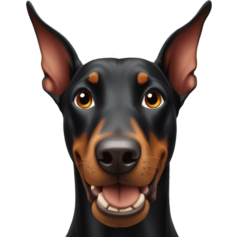 Funny doberman  emoji