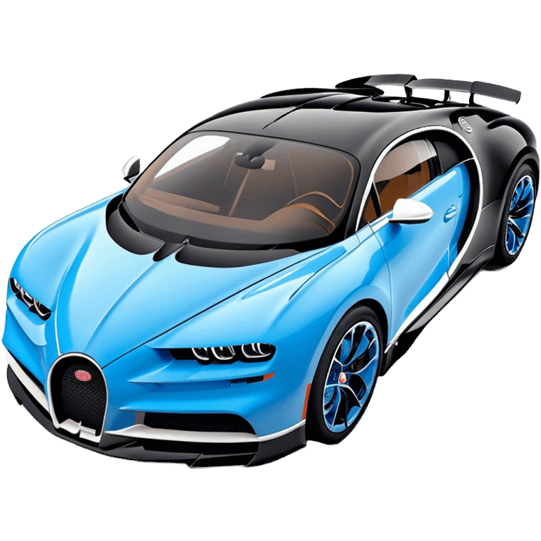 Bugatti Chiron - Bugatti (Model Year: 2022) (Iconic colour: Blue and black) emoji