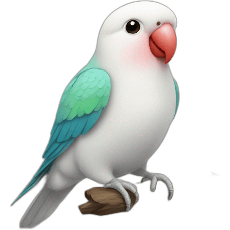 Lovebird white emoji