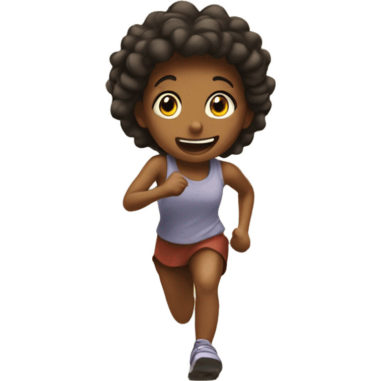 A girl running towards a house emoji