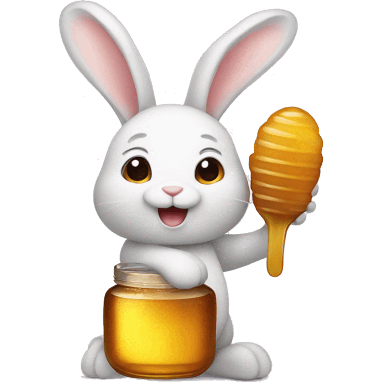 Bunny with honey  emoji